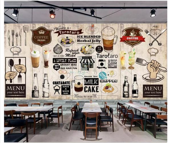 custom 3d p murals wall paper european and american style hand-painted milk tea catering background wall papel de parede
custom 3d p murals wall paper european and american style hand-painted milk tea catering background wall papel de parede
