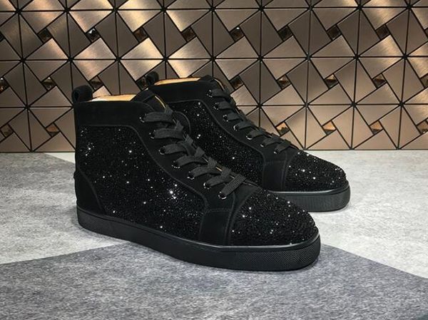 wholesale new 2019 red bottom sneaker man woman fashion designer high crystal white gold blue party shoes size 47 c20 t09, Black
wholesale new 2019 red bottom sneaker man woman fashion designer high crystal white gold blue party shoes size 47 c20 t09, Black