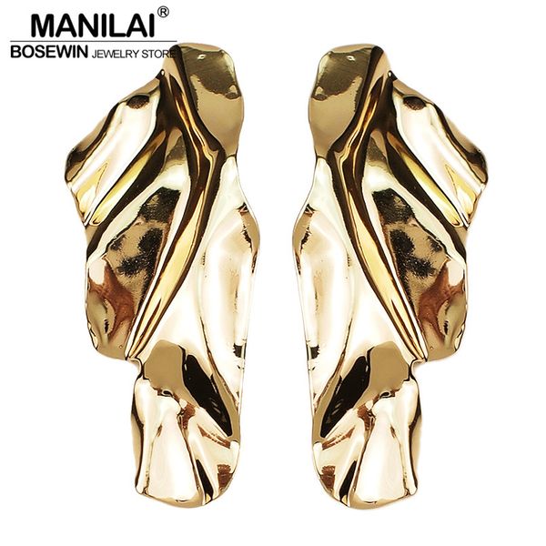 manilai irregular metal stud earrings for women fashion statement big earrings jewelry gift golden silver color 2019 accessories
manilai irregular metal stud earrings for women fashion statement big earrings jewelry gift golden silver color 2019 accessories