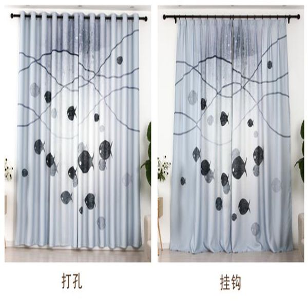customized personality curtains black and white small fish living room bedroom study thickened blackout curtains
customized personality curtains black and white small fish living room bedroom study thickened blackout curtains