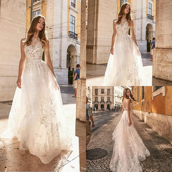 gali karten 2020 new beach wedding dresses jewel lace backless sweep train country bridal gowns plus size bohemia robe de mariée 822, White
gali karten 2020 new beach wedding dresses jewel lace backless sweep train country bridal gowns plus size bohemia robe de mariée 822, White