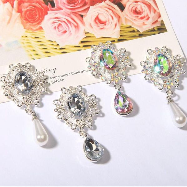 10pcs 45x24mm pearl rhinestone button brooch embellishment flat back btn-5755, Blike;white
10pcs 45x24mm pearl rhinestone button brooch embellishment flat back btn-5755, Blike;white