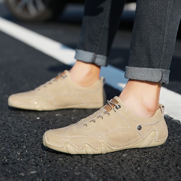 men fashion suede leather loafers round toe outdoor retro shoes handmade men casual flat boat driving shoes big size 47, Black
men fashion suede leather loafers round toe outdoor retro shoes handmade men casual flat boat driving shoes big size 47, Black