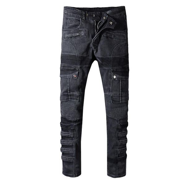 brand new mens designer jeans distressed zipper jeans hip hop ripped denim biker pants size 29-42, Blue
brand new mens designer jeans distressed zipper jeans hip hop ripped denim biker pants size 29-42, Blue