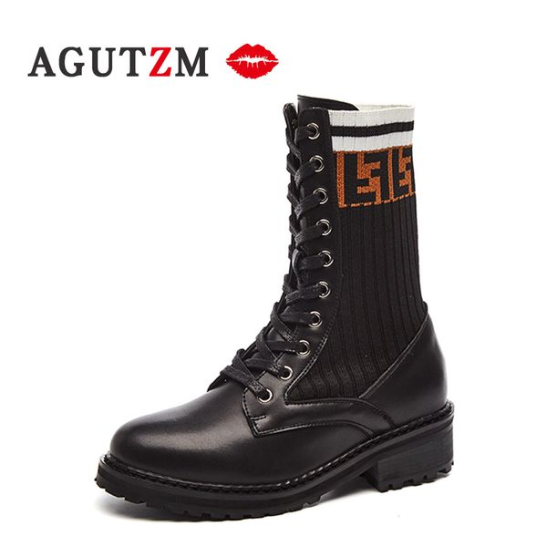 2019 leather boots women knee-high female footwear nylon design round toe lace-up high winter shoes botas mujer invierno, Black
2019 leather boots women knee-high female footwear nylon design round toe lace-up high winter shoes botas mujer invierno, Black