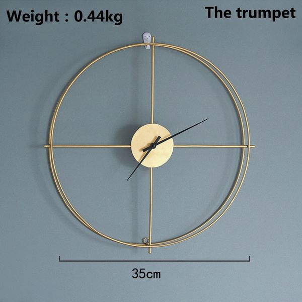 50 / 35см двойное кольцо сайлент nordic metal роман настенные часы ретро железный круглый лица черное золото открытый сад часы домашнее укра
