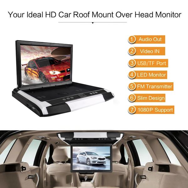 12 inch monitor 1080p video hd digital tft screen widescreen ultra-thin mounted car roof player hdmi av fm usb sd mp5 no dvd
12 inch monitor 1080p video hd digital tft screen widescreen ultra-thin mounted car roof player hdmi av fm usb sd mp5 no dvd