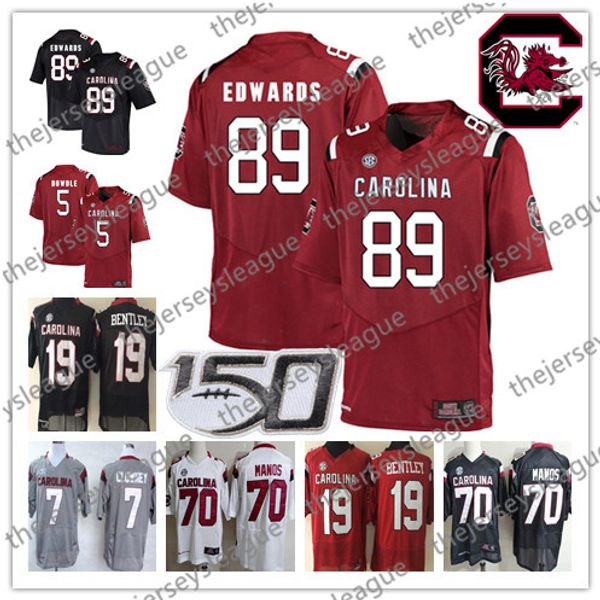 2019 ncaa #5 rico dowdle 25 aj turner 34 mon denson 89 bryan edwards new black vintage white red 150th football jersey, Black;red
2019 ncaa #5 rico dowdle 25 aj turner 34 mon denson 89 bryan edwards new black vintage white red 150th football jersey, Black;red