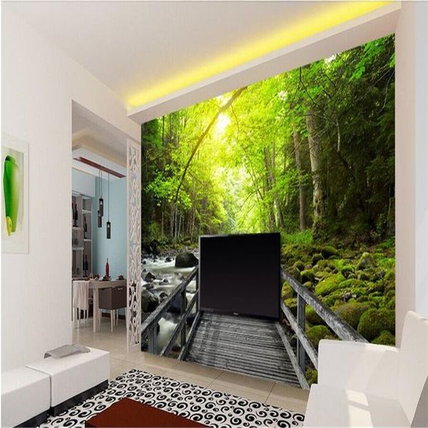 3d large wall mural wallpaper beautiful wooden bridge creek forest landscape backdrop custom silk p wall paper
3d large wall mural wallpaper beautiful wooden bridge creek forest landscape backdrop custom silk p wall paper