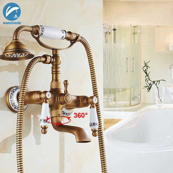 antique brass bathtub shower faucets set dual knobs mixer tap wall mounted bath shower set swivel tub spout bath
antique brass bathtub shower faucets set dual knobs mixer tap wall mounted bath shower set swivel tub spout bath