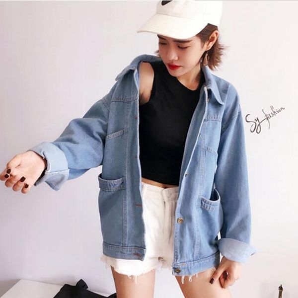 lguc.h jeans jacket women 2019 washed denim jacket boyfriend vintage coat female tide street jean woman autumn winter xl, Black;brown
lguc.h jeans jacket women 2019 washed denim jacket boyfriend vintage coat female tide street jean woman autumn winter xl, Black;brown