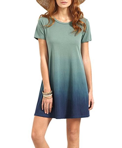 verochic women's tunic swing t-shirt dress short sleeve tie dye ombre dress, Black;gray
verochic women's tunic swing t-shirt dress short sleeve tie dye ombre dress, Black;gray