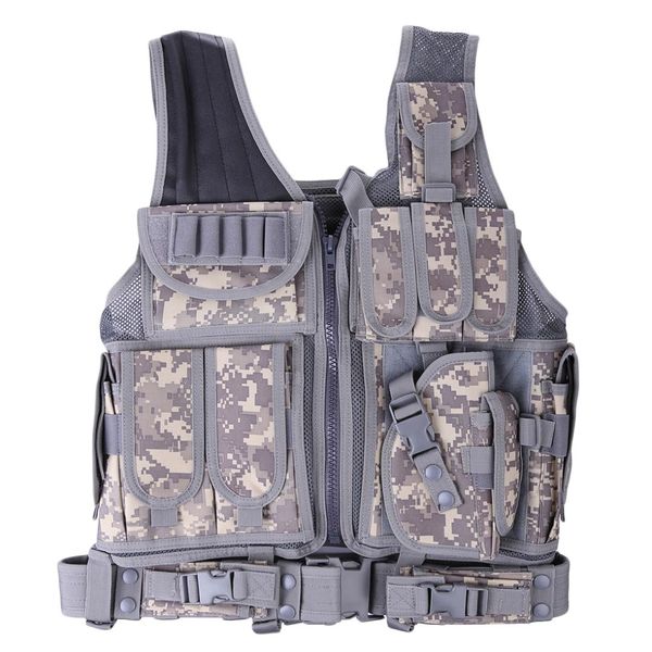 molle multi-function combined tactical vest outdoor paintball protector for hunting - acu, Camo
molle multi-function combined tactical vest outdoor paintball protector for hunting - acu, Camo