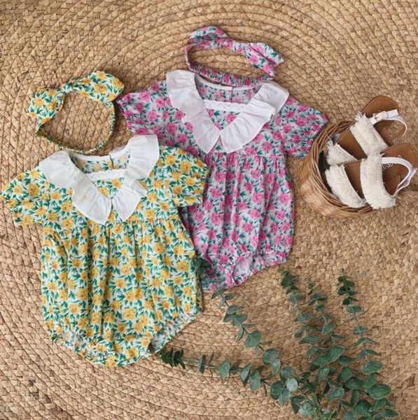 2020 wholesale baby girls printed romper with hairband summer cotton baby jumpsuits 6-24 month qh393, Blue
2020 wholesale baby girls printed romper with hairband summer cotton baby jumpsuits 6-24 month qh393, Blue