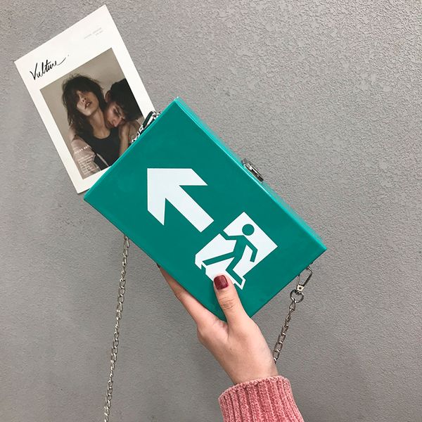 pu square solid color women's messenger bag creative exit sign women handbags leather box chain ladies shoulder crossbody bags
pu square solid color women's messenger bag creative exit sign women handbags leather box chain ladies shoulder crossbody bags