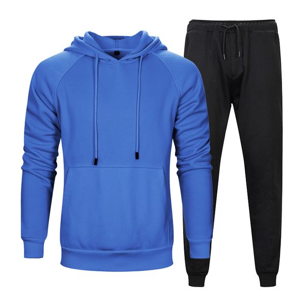men's tracksuits solid color hoodies suit for fall/winter kangaroo pocket hooded sweatshirt with loose casual sports trousers, Gray
men's tracksuits solid color hoodies suit for fall/winter kangaroo pocket hooded sweatshirt with loose casual sports trousers, Gray