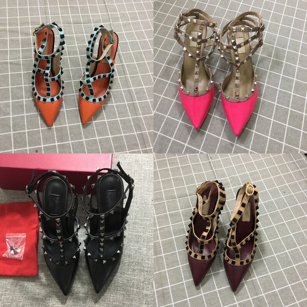 2020 designer pointed with studs high heels patent leather rivets sandals women studded strappy dress party office wedding shoes, Black
2020 designer pointed with studs high heels patent leather rivets sandals women studded strappy dress party office wedding shoes, Black