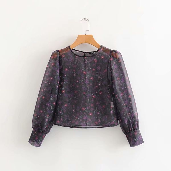 2020 women fashion organza flower print casual smock blouse female o neck long sleeve transparent shirts chic blusas ls6666, White
2020 women fashion organza flower print casual smock blouse female o neck long sleeve transparent shirts chic blusas ls6666, White