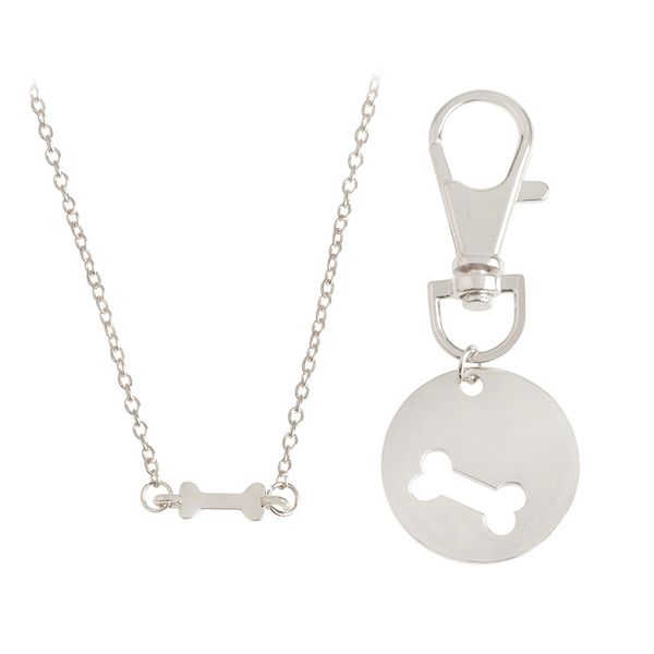 New Dog Bone Matching Best Friends Pendant Necklaces Keychains BFF Bones Friendship Pet Dog Lover Jewelry Free shipping, Silver
New Dog Bone Matching Best Friends Pendant Necklaces Keychains BFF Bones Friendship Pet Dog Lover Jewelry Free shipping, Silver