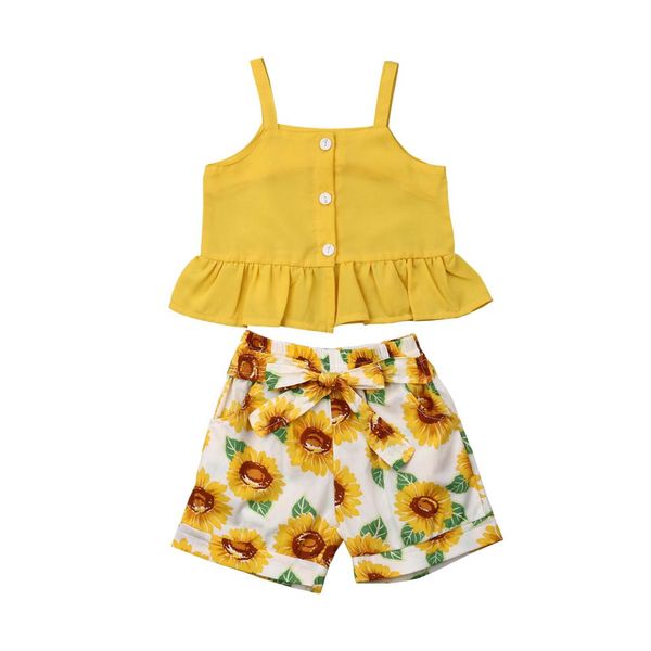 toddler baby girl clothes 1-6y clothes sets yellow sunflower sleeveless vest +shorts outfits sunsuit, White
toddler baby girl clothes 1-6y clothes sets yellow sunflower sleeveless vest +shorts outfits sunsuit, White