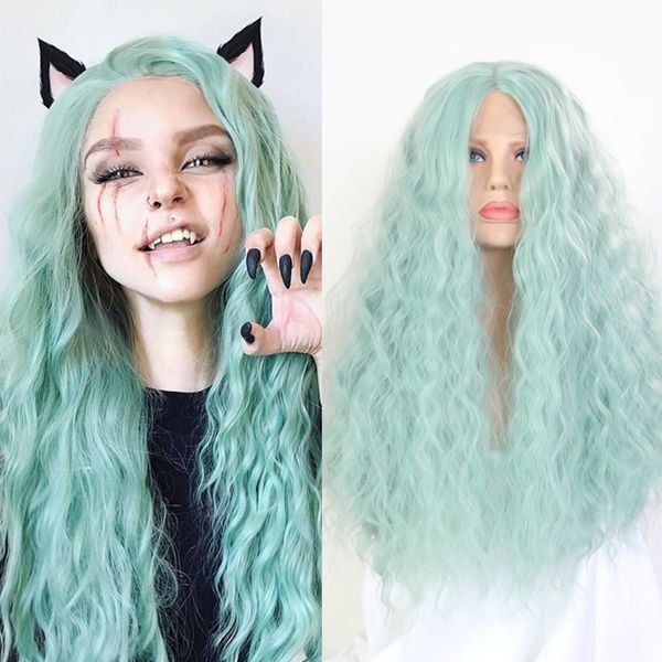 charisma green long curly synthetic lace front wigs cosplay party lolita wigs for black women/girl high temperature heat fiber
charisma green long curly synthetic lace front wigs cosplay party lolita wigs for black women/girl high temperature heat fiber