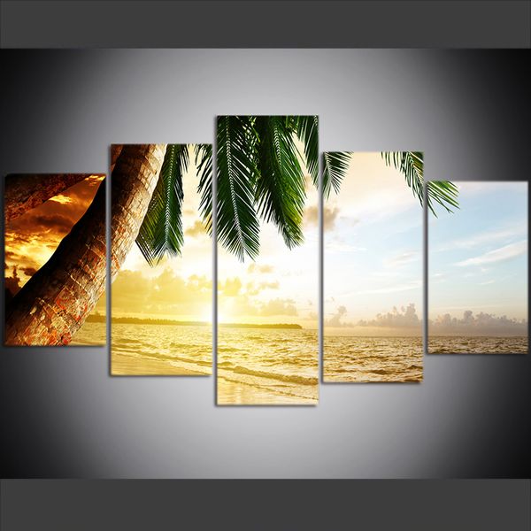 5 piece large size canvas wall art pictures creative palm beach sunset scenery poster art print oil painting for living room
5 piece large size canvas wall art pictures creative palm beach sunset scenery poster art print oil painting for living room