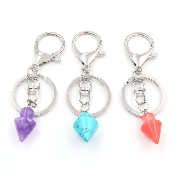 10 pcs trendy silverl plated cone shape cherry quartz key chain green turquoise stone fashion jewelr, Slivery;golden
10 pcs trendy silverl plated cone shape cherry quartz key chain green turquoise stone fashion jewelr, Slivery;golden