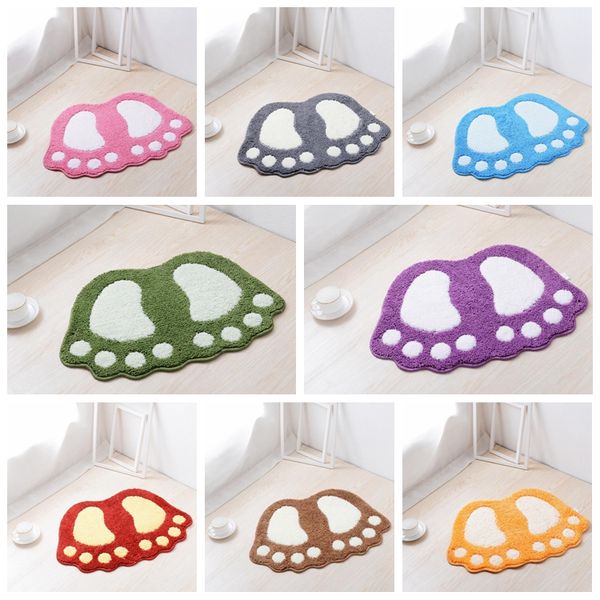 anti-slip doormat foot shape floor mat door carpet for living room cute pattern coral fleece thick rug home decor 
anti-slip doormat foot shape floor mat door carpet for living room cute pattern coral fleece thick rug home decor