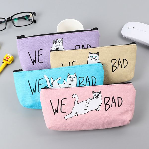 New Bad Cat pencil case cute canvas pencil bag school supplies stationery material pencil case
New Bad Cat pencil case cute canvas pencil bag school supplies stationery material pencil case
