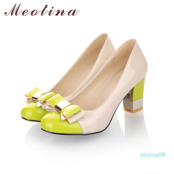 meotina ladies shoes pumps autumn round toe basic office chunky high heels shoes women bow candy color shoes plus size 9 z08, Black
meotina ladies shoes pumps autumn round toe basic office chunky high heels shoes women bow candy color shoes plus size 9 z08, Black