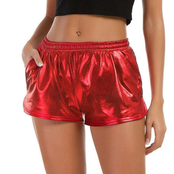 new womens high waist yoga shorts sport fitness shiny metallic elastic shorts xd88, White;red 
new womens high waist yoga shorts sport fitness shiny metallic elastic shorts xd88, White;red