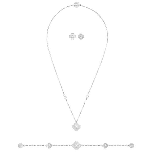 mulier 2019 swa deary pearl romantic flower fashion women necklace bracelet stud earrings magnetic buckle set valentine gift, Silver
mulier 2019 swa deary pearl romantic flower fashion women necklace bracelet stud earrings magnetic buckle set valentine gift, Silver