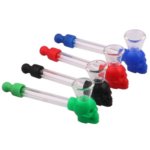 new arrival multicolor silicone skull glass pipe hand smoking pipe glass tube cigarette water pipe with screen
new arrival multicolor silicone skull glass pipe hand smoking pipe glass tube cigarette water pipe with screen