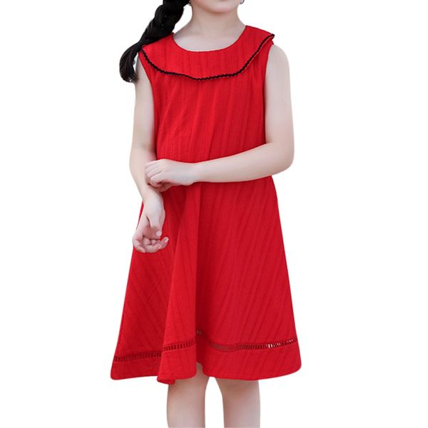 children's clothing girls sleeveless solid color patry dress summer kids o-neck pageant sundress sweet casual dresses 5-11t, Red;yellow
children's clothing girls sleeveless solid color patry dress summer kids o-neck pageant sundress sweet casual dresses 5-11t, Red;yellow