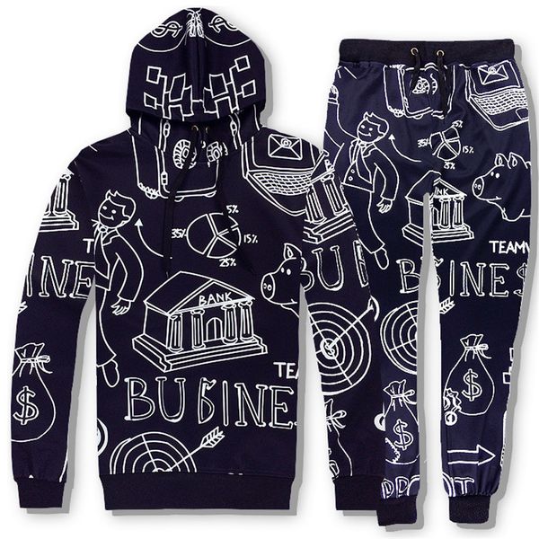 2019 men's fashion casual sports pullover hooded sweatshirt+pants two piece set sports casual fashion men comic print tracksuit, Gray
2019 men's fashion casual sports pullover hooded sweatshirt+pants two piece set sports casual fashion men comic print tracksuit, Gray
