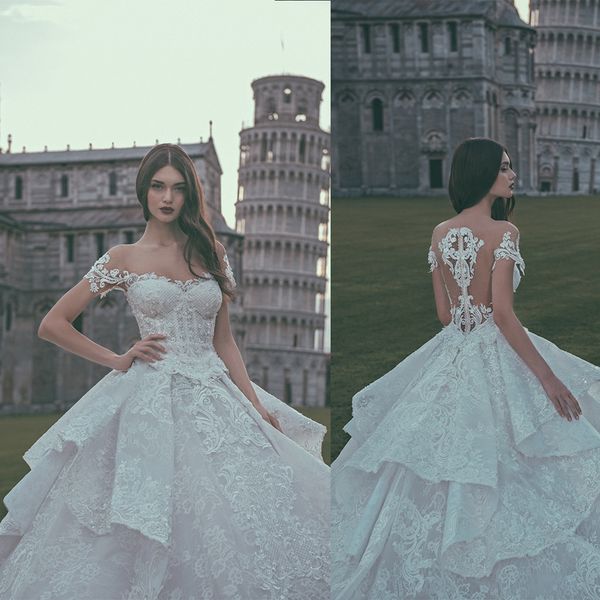modest bohemian corona borealis ball gown wedding dresses short sleeve tulle lace applique crystal wedding gowns sweep train robe de mariée, White
modest bohemian corona borealis ball gown wedding dresses short sleeve tulle lace applique crystal wedding gowns sweep train robe de mariée, White