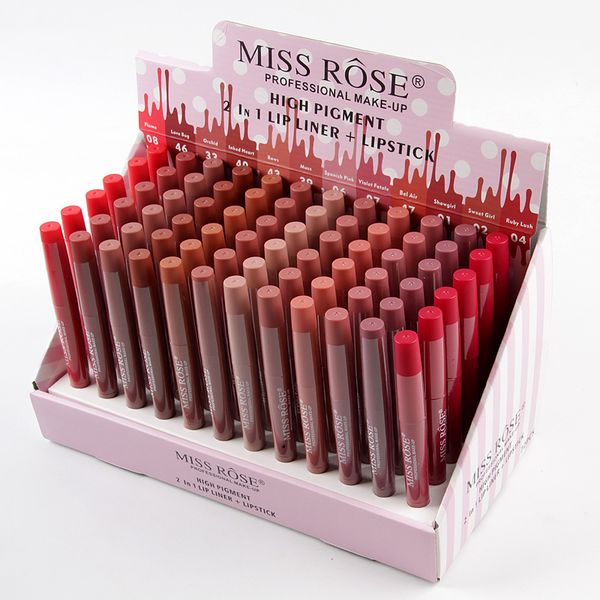 miss rose matte lips makeup set dobuble side high pigment 2 in 1 lip liner lipstick 8/36/72 pcs set
miss rose matte lips makeup set dobuble side high pigment 2 in 1 lip liner lipstick 8/36/72 pcs set