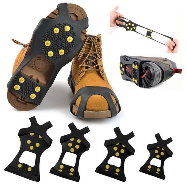 wholesale 10 steel studs ice cleats anti-skid snow ice climbing shoe spikes grips crampons cleats overshoes climbing gripper
wholesale 10 steel studs ice cleats anti-skid snow ice climbing shoe spikes grips crampons cleats overshoes climbing gripper