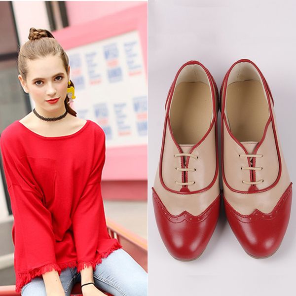 women oxford flat spring shoes for woman genuine leather flats summer brogues vintage laces loafers casual sneakers shoes, Black
women oxford flat spring shoes for woman genuine leather flats summer brogues vintage laces loafers casual sneakers shoes, Black