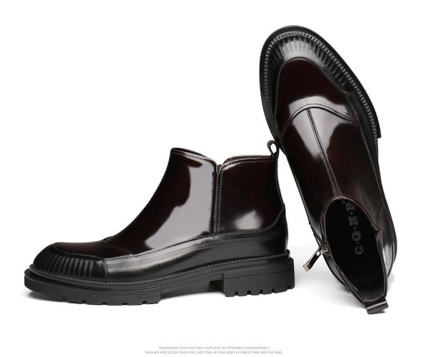 men leather boots botines hombre cowhide botas hombre short slip-ons leather make, Black
men leather boots botines hombre cowhide botas hombre short slip-ons leather make, Black