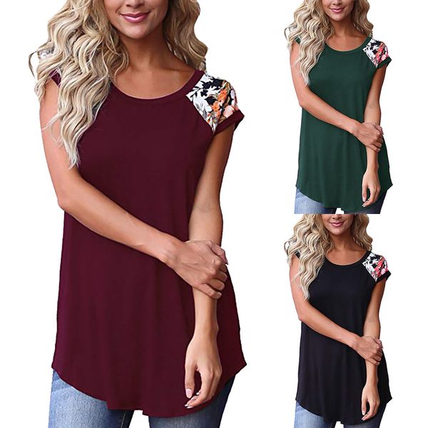 summer korean casual loose ladies clothes women casual floral print color block short sleeve t shirts s aesthetic, White
summer korean casual loose ladies clothes women casual floral print color block short sleeve t shirts s aesthetic, White