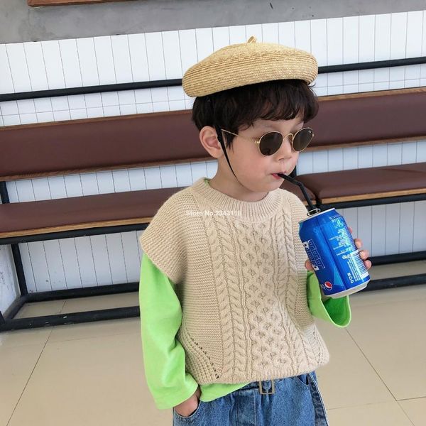 autumn winter boys woolen yarn knitted sleeveless sweaters kids twisted warm waistcoats 2-6y, Blue
autumn winter boys woolen yarn knitted sleeveless sweaters kids twisted warm waistcoats 2-6y, Blue