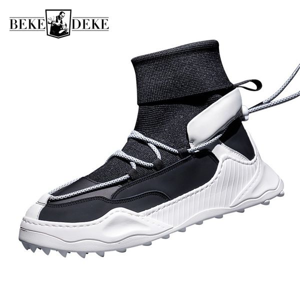 stretch socks shoes mens spring autumn casual sport high shoes mixed colors round toe lace up male thick bottom sneakers, Black
stretch socks shoes mens spring autumn casual sport high shoes mixed colors round toe lace up male thick bottom sneakers, Black