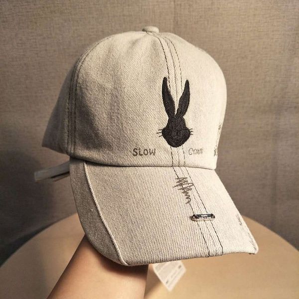 20 female embroidery bunny baseball baseball cap casual graffiti cap washed denim fashion hat, Blue;gray
20 female embroidery bunny baseball baseball cap casual graffiti cap washed denim fashion hat, Blue;gray