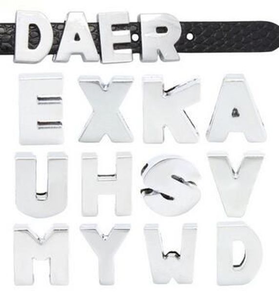 130pcs/lot 8mm a-z chrome plain slide letter diy accessories fit for 8mm leather wristband bracelet, Bronze;silver
130pcs/lot 8mm a-z chrome plain slide letter diy accessories fit for 8mm leather wristband bracelet, Bronze;silver
