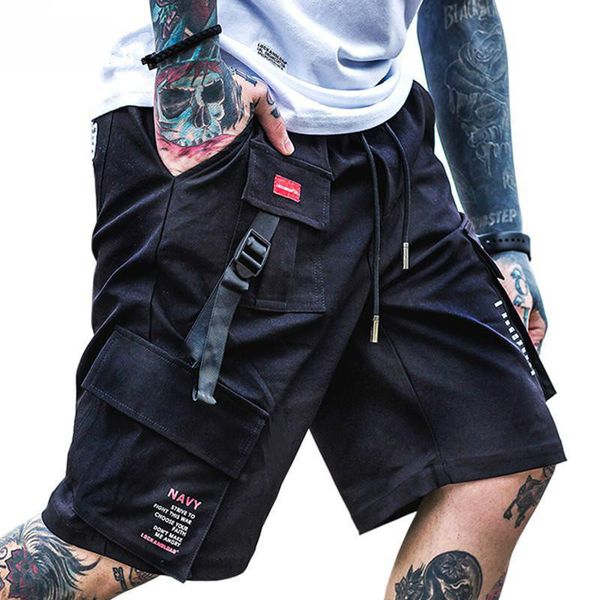 2019 men hip hop cargo shorts harajuku multi pockets mens jogger shorts streetwear ribbon tatical cargo men, White;black
2019 men hip hop cargo shorts harajuku multi pockets mens jogger shorts streetwear ribbon tatical cargo men, White;black
