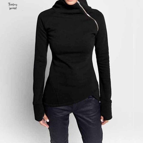 blusas 2019 women hoodies sweatshirts zippers casual regular solid long sleeve turtleneck autumn slim fit pullovers plus size, Black
blusas 2019 women hoodies sweatshirts zippers casual regular solid long sleeve turtleneck autumn slim fit pullovers plus size, Black