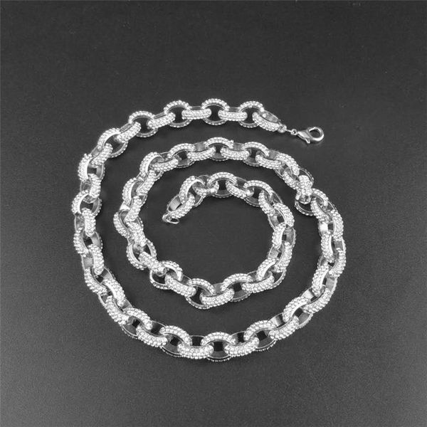 cuban link chains hip-hop domineering male alloy accessories full diamond gold chain cuba chain necklace, Silver
cuban link chains hip-hop domineering male alloy accessories full diamond gold chain cuba chain necklace, Silver