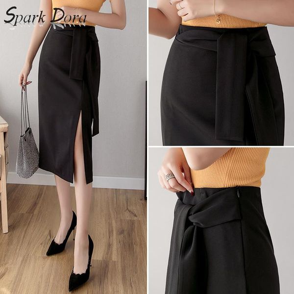 sparkdora spring and summer 2020 new korean fashion all-around bandage mid length skirt slim step hip skirt women's, Black
sparkdora spring and summer 2020 new korean fashion all-around bandage mid length skirt slim step hip skirt women's, Black