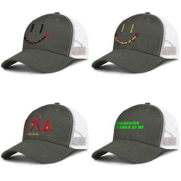 billie eilish for men and women adjustable trucker meshcap golf cool personalized classic baseballhats don't smile at me logo billie, Blue;gray
billie eilish for men and women adjustable trucker meshcap golf cool personalized classic baseballhats don't smile at me logo billie, Blue;gray
